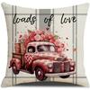 Valentine's Day Pillowcase Linen Printed Love Cushion Pillow Home Sofa Decoration New Style Pillowcase