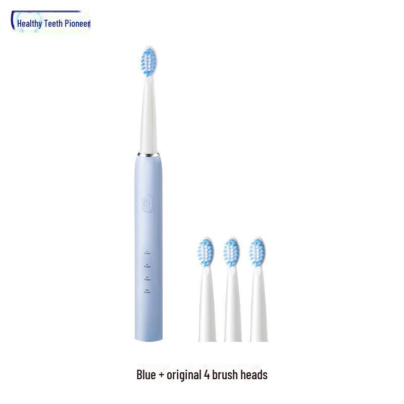 Jian Elektrisches Zahnbürstenset: Wiederaufladbare Schallzahnbürsten für Erwachsene und Paare, Schwarz und Weiß – Kostenloser Versand