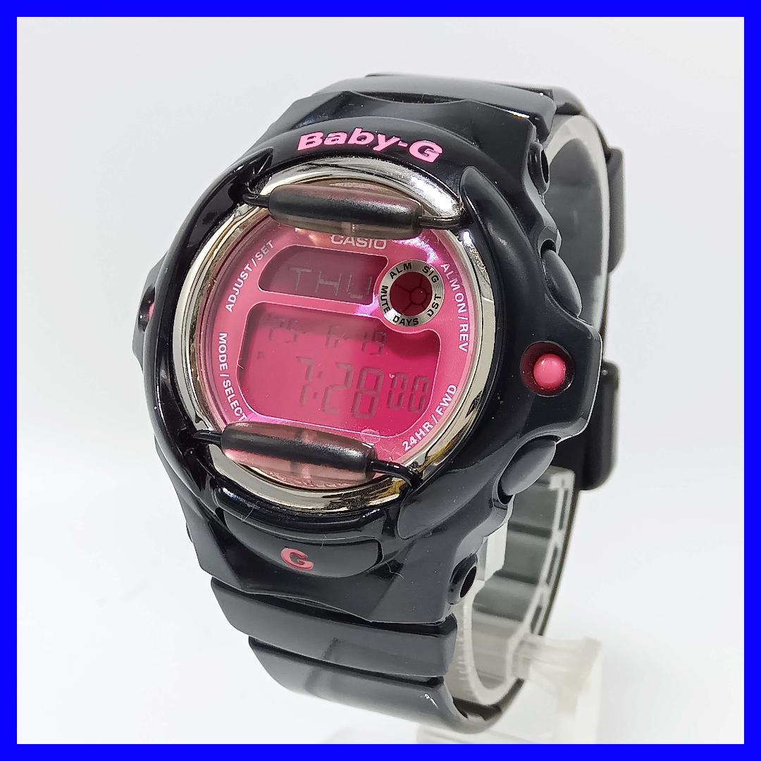

[USED] 326 Baby-G Digital Watch with Replaced Battery, Black/Pink
