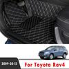 Car Floor Mats Fits For Toyota Rav4 2012 2011 2010 2009 Auto Front & 2nd Row Full Set  Carpet Pads Vehicle Foot Matts Rugs