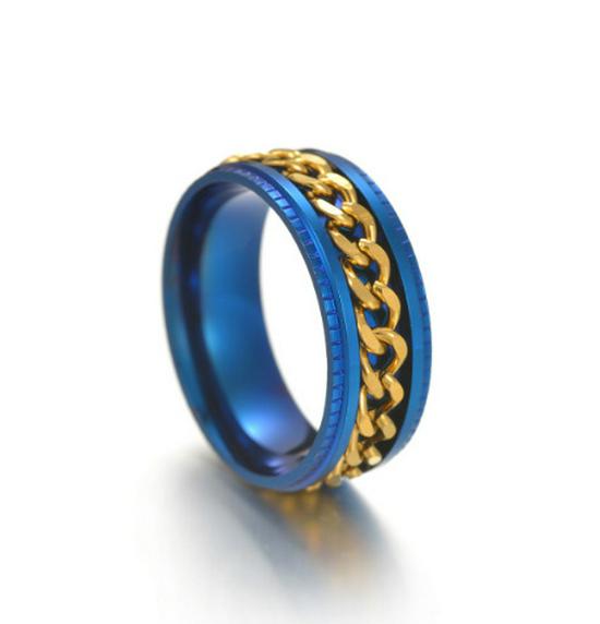 Trendy Titanium Steel Rotating Chain Decompression Ring for Men and Women - Durable, Fade-Resistant, Must-Have Accessory