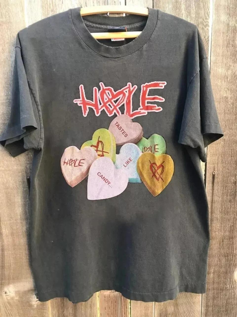 

2026 Summer Womens Candy Rock Band Tshirt Pure Cotton and Breathable Short Sleeve Streetwear Oversized Loose Casual S