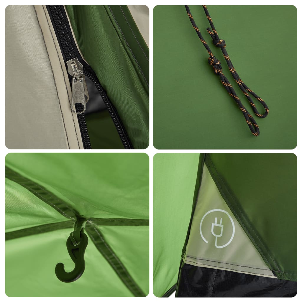 Dome Camping Tent for 3 Persons Green Quick Release