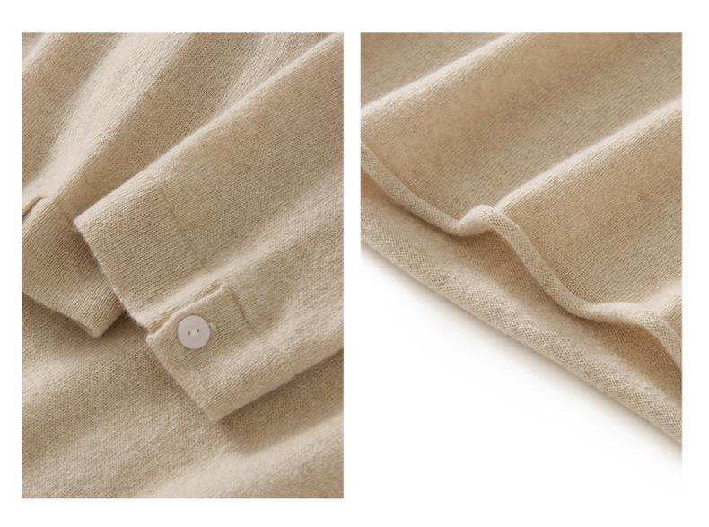 Women's 100% Cashmere Round Neck Loose Knit Sweater - Autumn/Winter
