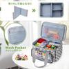 Luxja Sewing Box, Sewing Bag, Double Layer, Large Capacity, with Transparent Compartment and Removable Divider, for Storing and Carrying Sewing Tools,