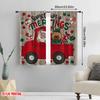 2pcs,2D Plane Printing Print Curtains Santa Claus & Elk Car Versatile 100% Polyester (without Rod) Festive Use for Living Room,