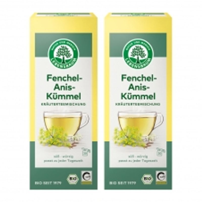 Lebensbaum Fennel & Anise & Kummel Tea 20 Tea Bags x 2 Packs