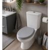 Abattant WC Gris MDF – Charnières Plastiques – 47 x 37 cm