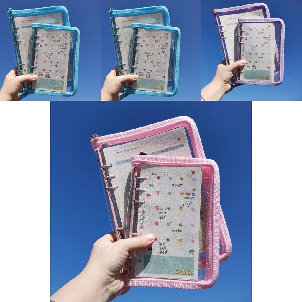 Stylowy segregator 6-ringowy A5 A6 na kolekcję fotokartek K-pop i projekty DIY