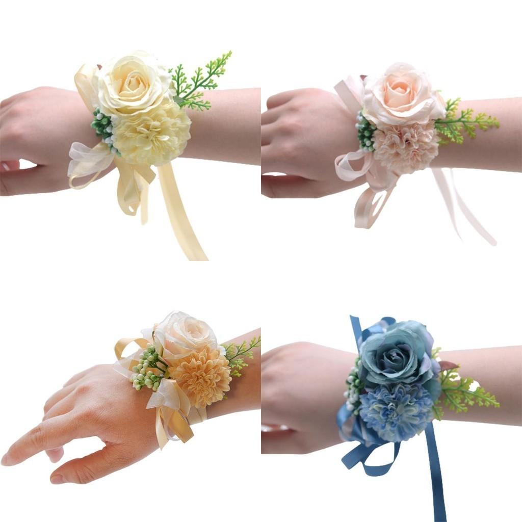 Fiore al Polso Rosa da Matrimonio Eleganti Accessori Floreali per la Festa Nuziale