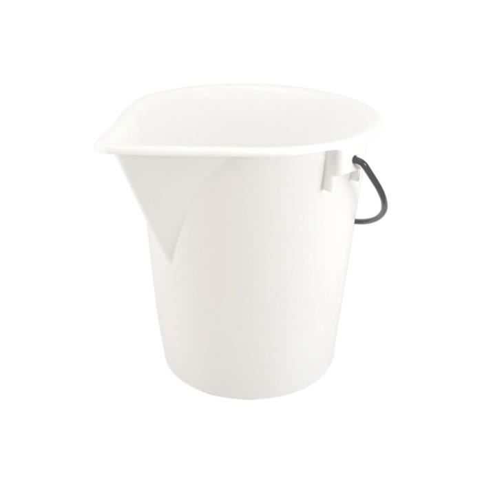 Seau - ICH-ZAPFE.DE - 25 L - Blanc - Avec bec verseur - Sans couvercle