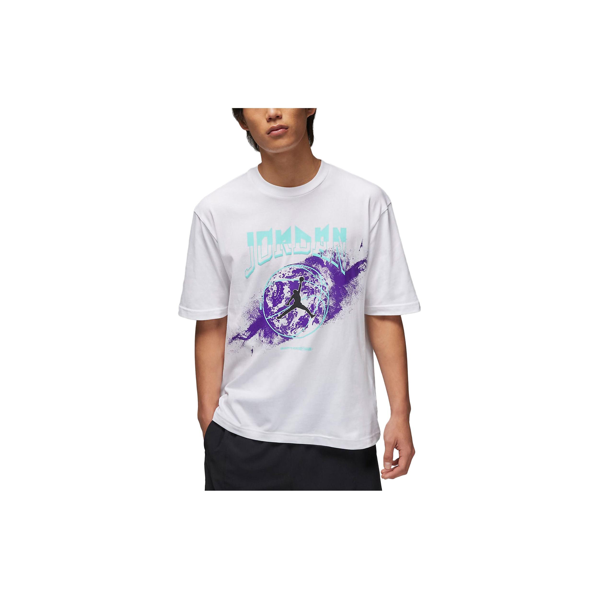 

New Jordan M J SPRT GFX T Shirts Men s White FB7446-100 L