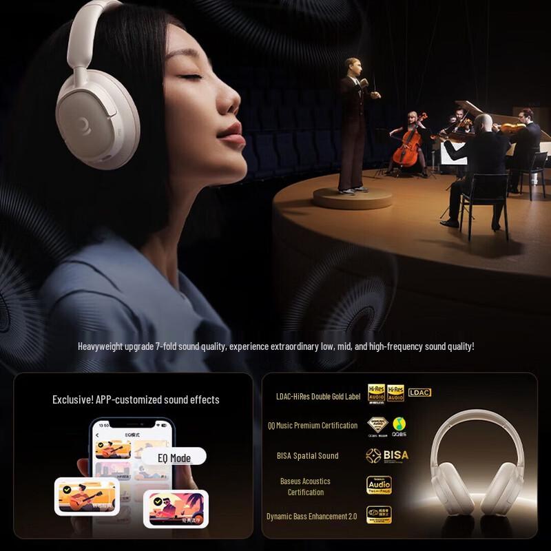 Baseus BH1 AI Translation ANC Bluetooth Headphones