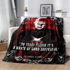 Coperta con stampa horror hellraiser coperta da picnic coperta sottile in flanella morbida e confortevole coperta da viaggio per la casa regalo di compleanno