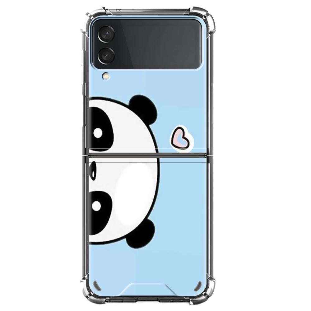 Husă Moale Transparentă AirBag Pentru Samsung Galaxy Z Flip 3 Bumper Rezistent la Șocuri Husă Telefon ZFlip3 5G Carcasă de Lux Desen Animat Drăguț Animal Capa