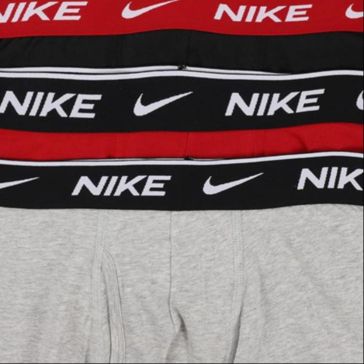 Nike Alphabet Print Elastic Waist Fitted Boxer Briefs 3-Pack Men Underwear KE1107-012