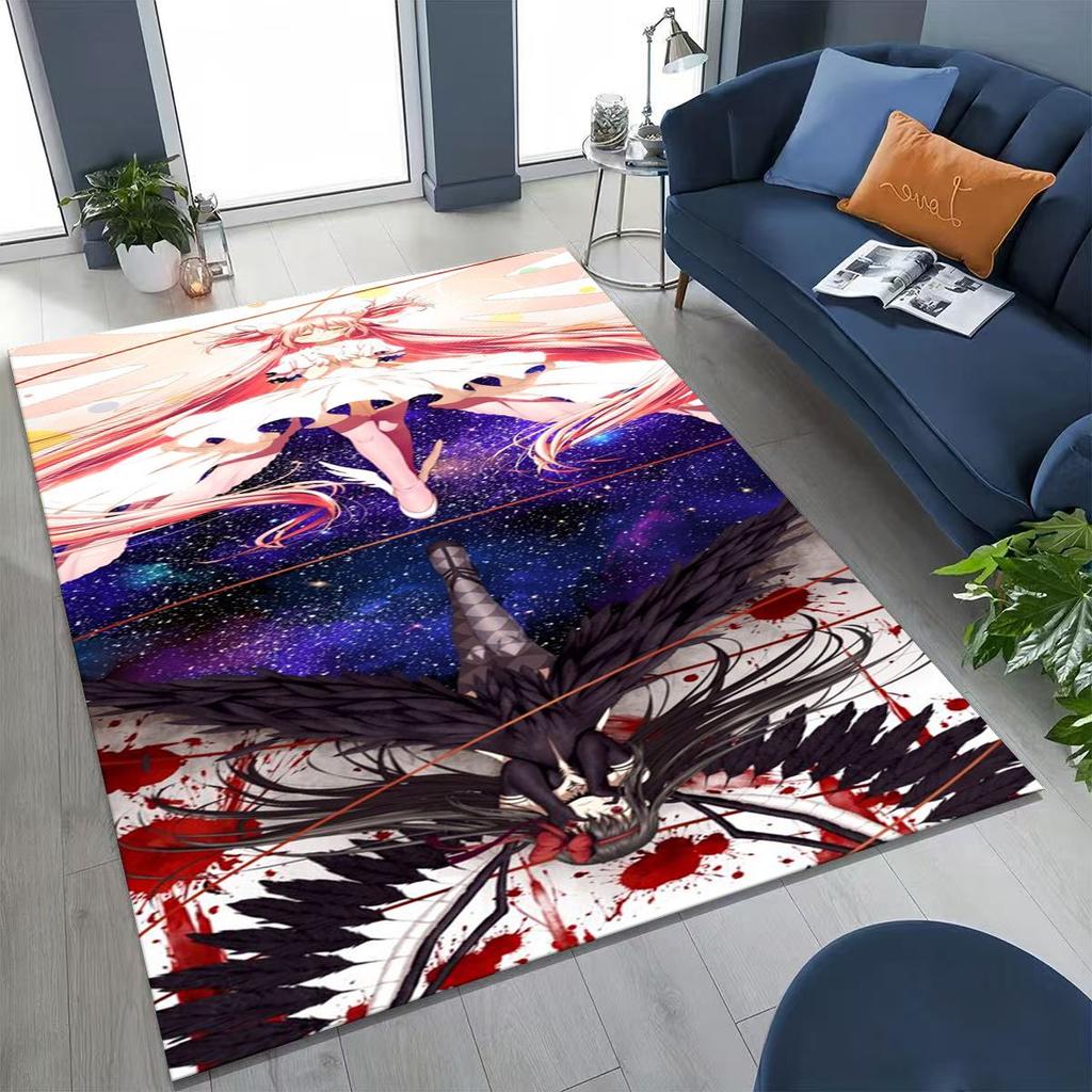 Cartoon Puella Magi Madoka Magica Girl Anime Rug for Bedroom Living Room Sofa Home Doormat Decor,Large Kids Non-slip Floor Mat
