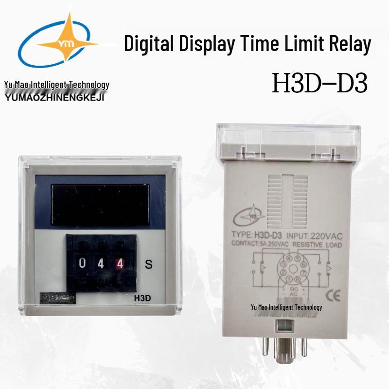 

Yumao H3D-D3 Digital Time Limit Relay 220V 50/60Hz 99.9S Display