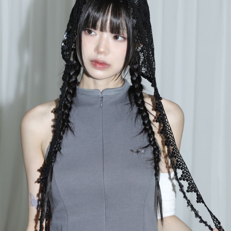 

CLUT STUDIO Heart Crocher Bonnet - BLACK single