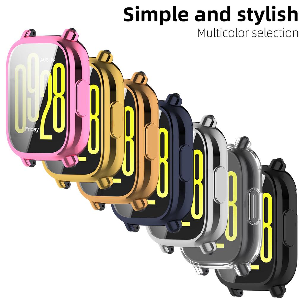 TPU Soft Protector Case For Redmi Watch 5 Lite All-Around Bumper Screen Cover Plated Shell For Redmi Watch 5 Active Accessories