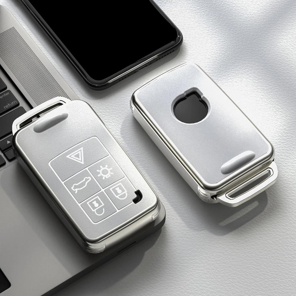 

Элегантный кожаный чехол для дистанционного ключа для Volvo с 5 кнопками, улучшенная защита и долговечный материал белый