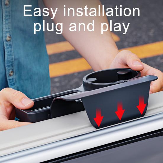 Car Side Door Window Storage Box Mount Tray Organizer Cup Holder Phone Stand Rack Key And Wallet Holder Easy Install Large Car Organizer Box