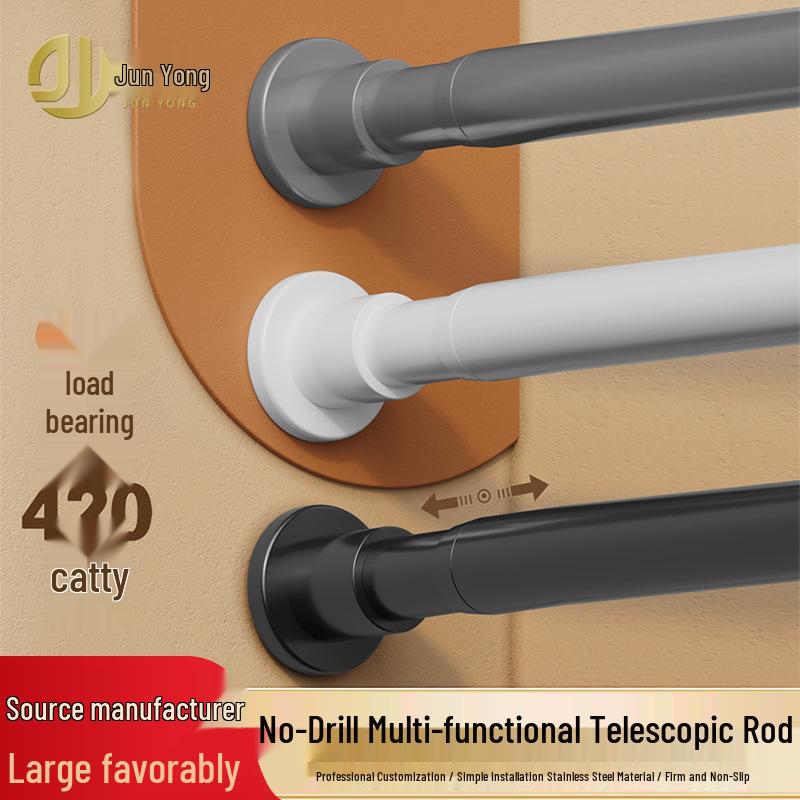 Verstellbare Teleskopstange aus Edelstahl für Lasten, Vorhänge und zum Wäschetrocknen