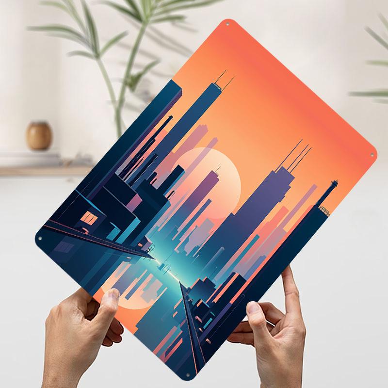 Urban Stillness Metal Poster Customized Wall Art Retro Vintage Tinplate Signs for Decoration Bedroom Decorations Room Decor Men