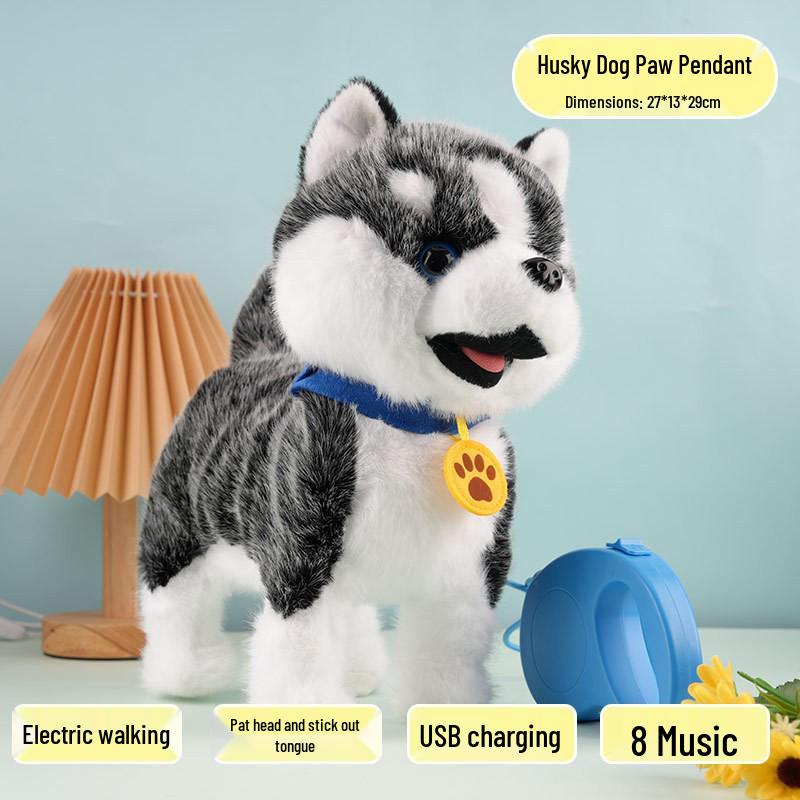 Electronic Puppy Toy: Interactive Walking, Barking, and Singing Pet with Leash