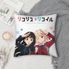 Anime L-Lycoris Recoil Pillow Case Square Double-Sided Printing Short Plush Sofa Cushion Cover Bedside Pillow