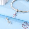 New In Copper Pink Eternal Cross Pendant Charms Jewellery Fit Original Bracelet For Women Diy Gift Fashion