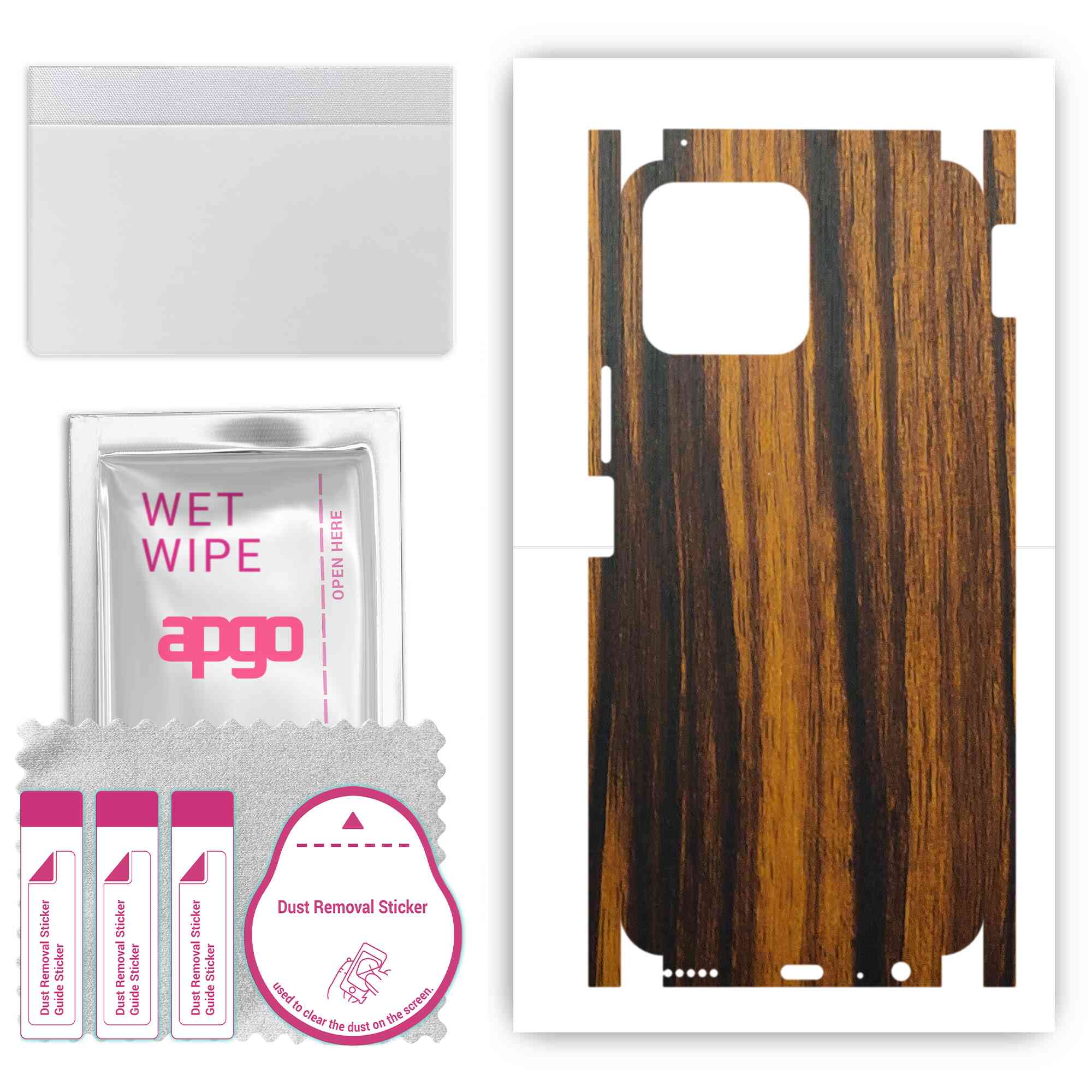 

apgo Protective Skin Sticker for the back+sides compatible with Honor X8, Full Wrap Film, Foil, Vinyl - Pattern Tigerwood