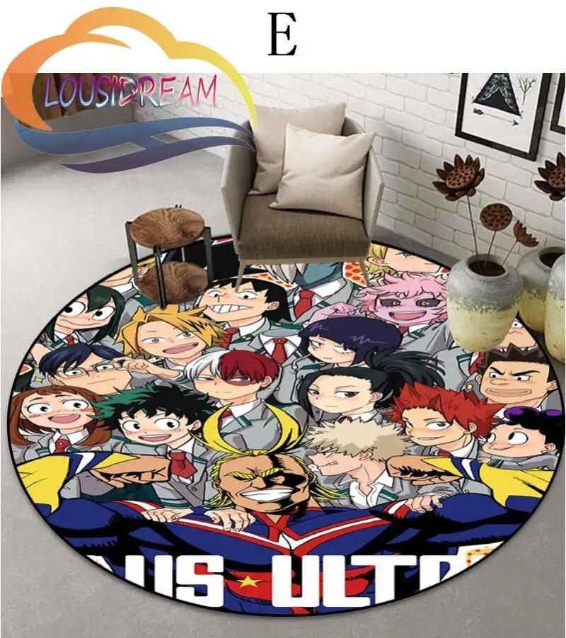 Cartoon My Hero Academia patternCarpet Round Carpet Home Decor Anti-slip  Area Rug {Customize Your Picture}