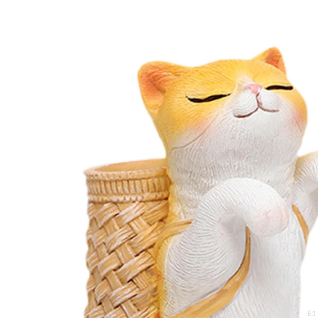 Adorable Cat Sculpture for Hanging Planters - Whimsical Garden Decor