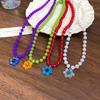 Jewelry Gift Bohemian Choker Ornaments Clavicle Necklace Flowers Beaded Necklace  Fashion