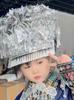 Miao Ethnic Children's Silver Headwear: Non-oxidizing Minority Hair Accessories and Ornaments Hat