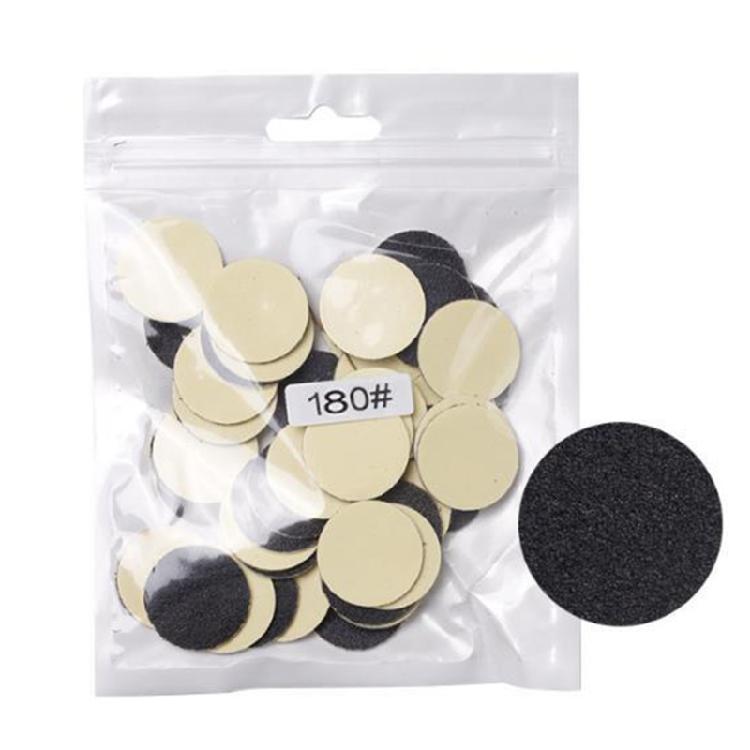 

50x Foot File Disc 80/180 Grit Replaceable Sandpaper Discs for Calluses Removal 1 чорний