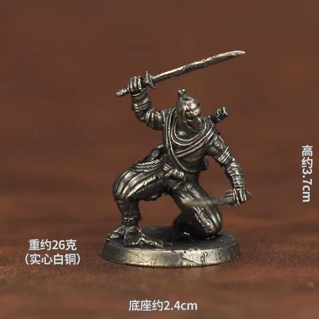 New Metal Chess Piece Samurai Ninja Ancient Soldier Model Toy Desktop Game Gift Display Piece Static Figure Collectible Model