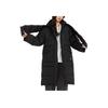 Li Ning Anti-Five Series Solid Color Logo Windproof Long Hooded Down Jacket Women Outerwear Black AYMR092-3