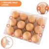 100 Pack of 12-Count Clear Plastic Egg Cartons 3×4 Grid Reusable Stackable Egg Containers for Farm Market Kitchen Storage Egg Holder for Fridge