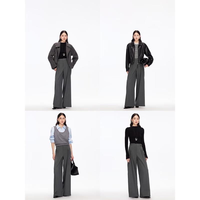 VEROMODA Women's Pleated Straight Leg Trousers