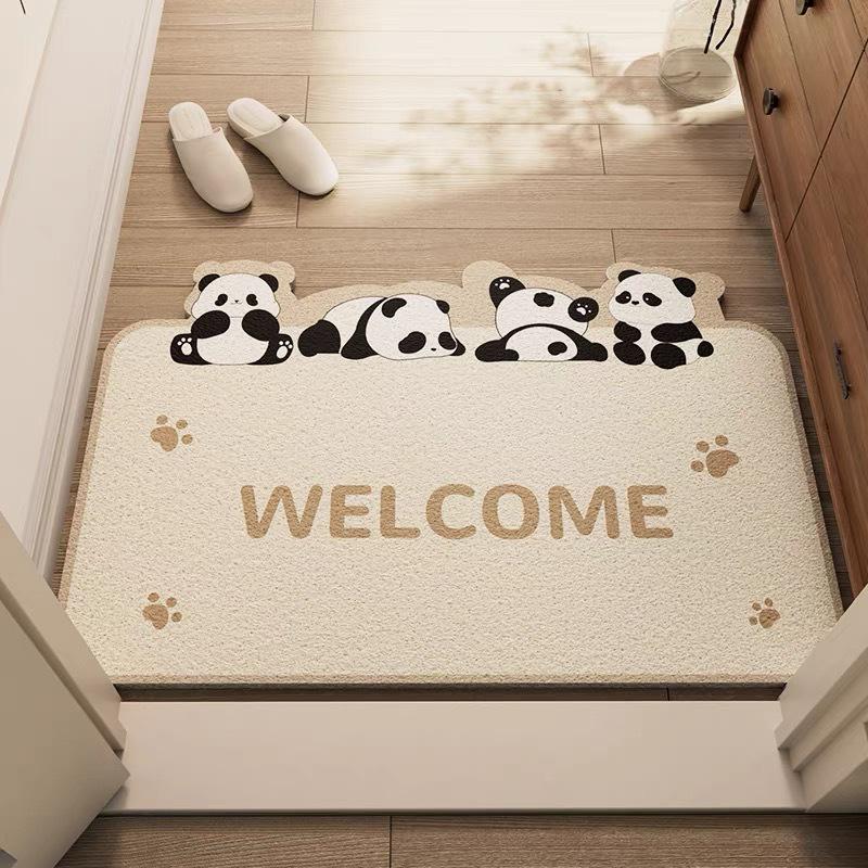 Cartoon Style Wear-Resistant Entrance Door Mat - Easy To Clean Silk Loop for Scraping Mud and Wiping Shoes.
