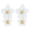 New Versatile Earrings Korean Style Geometric Flower Earrings for Women Ins Fashion European and