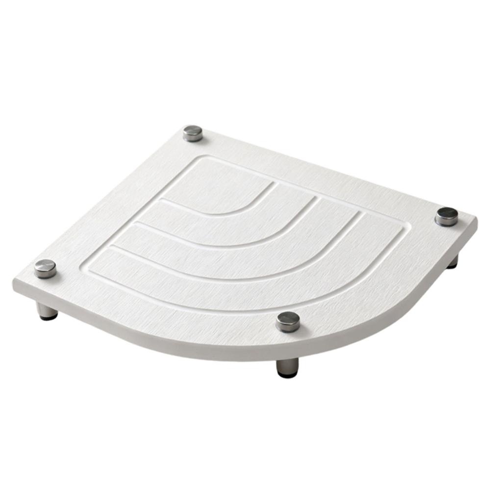 Fan Shaped Stone Drying Mat Water Absorbing Stone Tray with Stainless Steel Feet Fast Drying Diatomite Stone Sink Tray