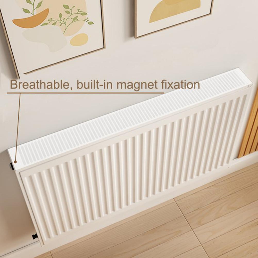 Stylish Cotton Linen Radiator Pad Dust Cover Easy to Use Magnetic Fit