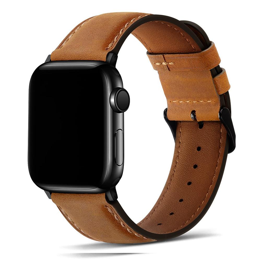 

Классический кожаный ремешок, совместимый с Apple Watch, кожаный ретро-ремешок для замены для iWatch Ultra2 Ultra SE2 серии SE 987654321 42-44-45-49mm темно-коричневого