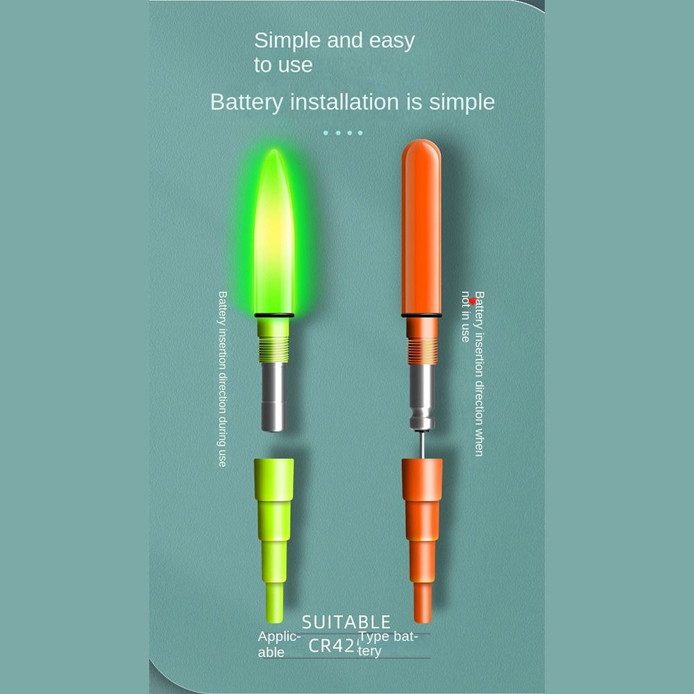 1pc Super Bright Fishing Float Light Luminous Night Fishing Float Top  Night Fishing