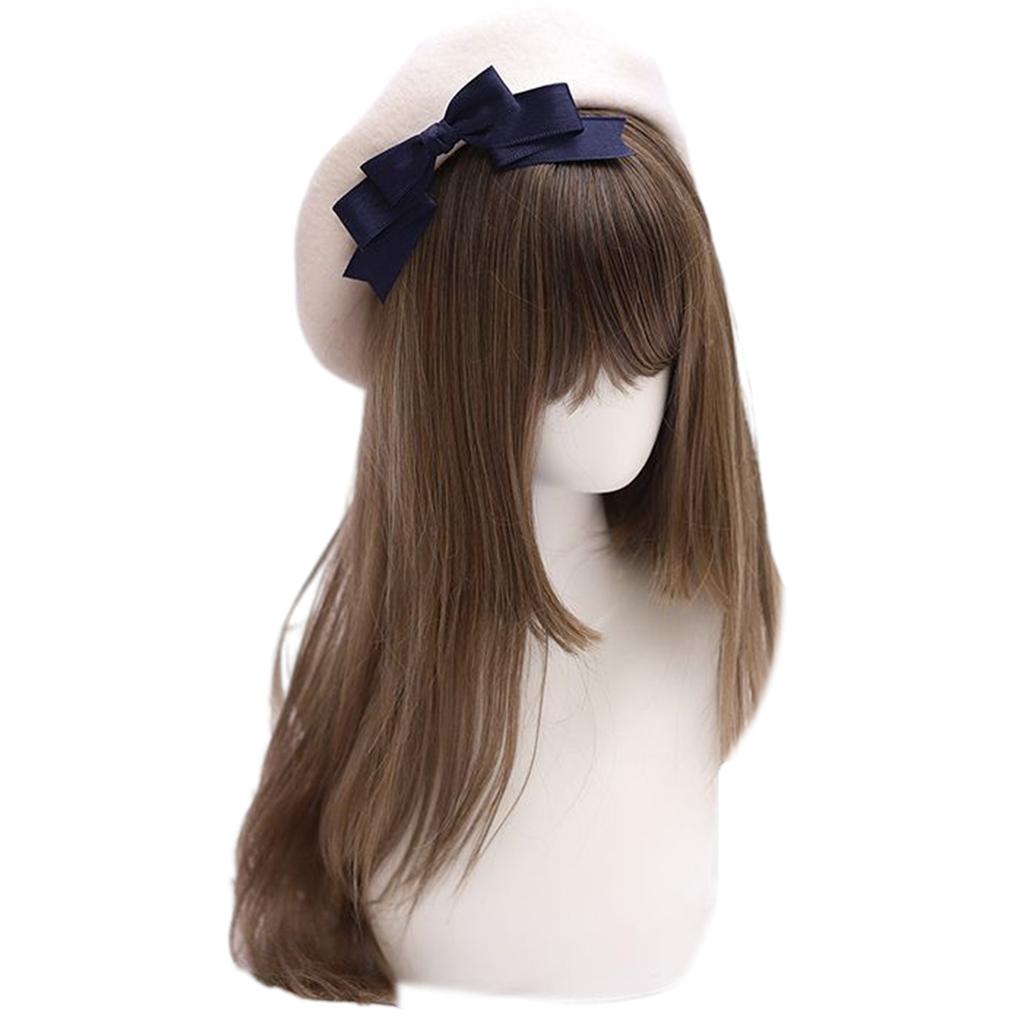 Trendy Ribbon Bowknot Beret Hat Girls Woman Winter Hat Winter Autumn Windproof Painter Hat French Hat for Shopping