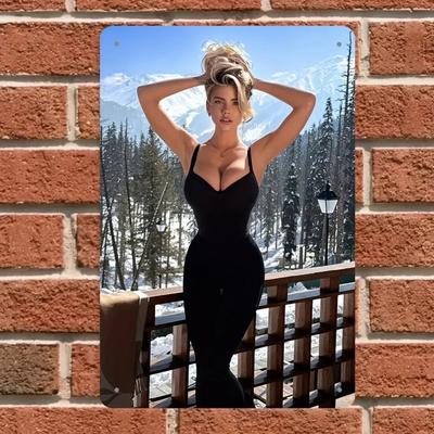 Vintage Metal Mountain Wall Art 12x8 Inch - Retro Decor for Men, Bar & Office Rustic Home Decor Poster