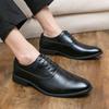 Foreign Trade Large Size Men's Retro Business Dress Leather Shoes British Casual Single Shoes Brock Engraved Groom Wedding Shoes